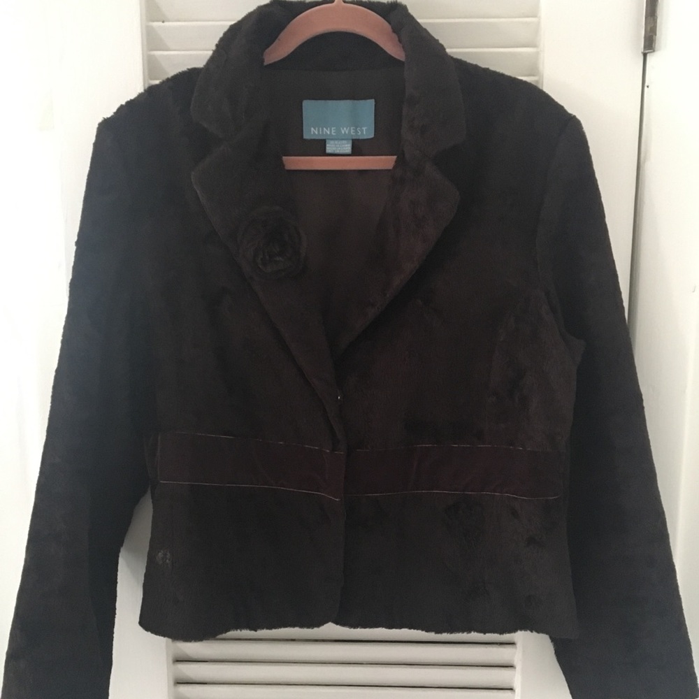 Nine West Faux Fur Coat Sz XL